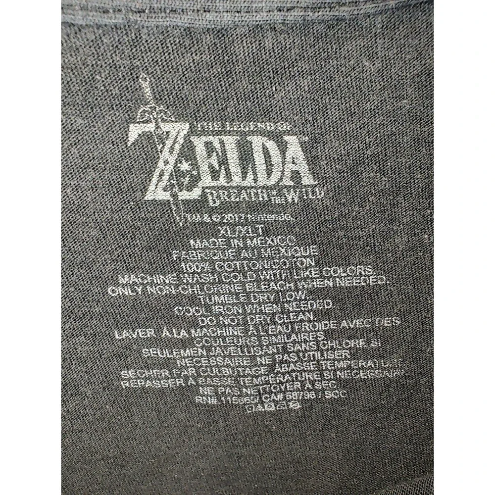 Legend of Zelda T-Shirt Black Adult Size XL Breath Of The Wild Nintendo Link - Picture 7 of 11